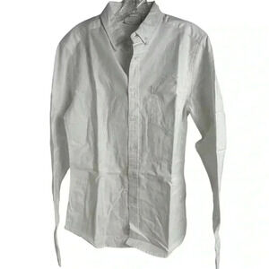 ASOS Men's White Long Sleeve Button-Up Dress Shirt Size S Casual
